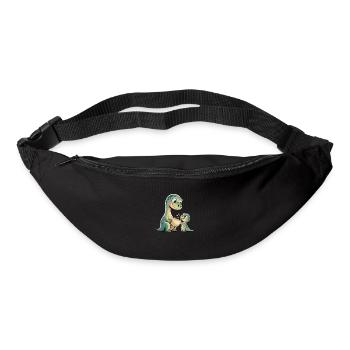 Dinosaurs with Baby Dinosaurs - Bum bag - black - Front