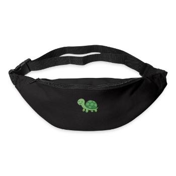 cute green turtle - Bum bag - black - Front