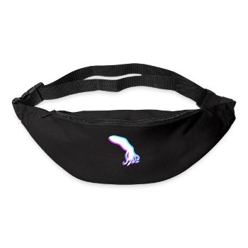 Oktopus 3D Illusion Design cool blau rot cyan rosa - Gürteltasche - Schwarz - Vorne