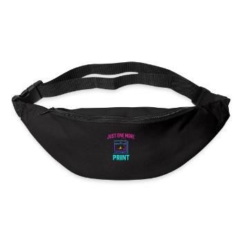 Just One More Print – Nerdiges Maker Motiv - Gürteltasche - Schwarz - Vorne