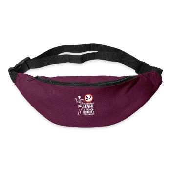 52.Geburtstag - Gürteltasche - Burgunderrot - Vorne