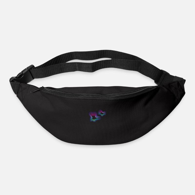 Abstraktes Neon Muster - Gürteltasche - Schwarz