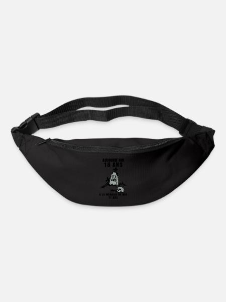 18 ans tombe memoire mort souvenir anniversaire - Sac banane - noir