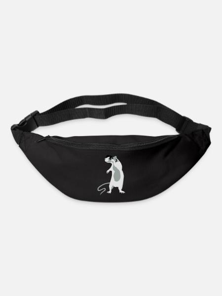 Ratte mit Sonnenbrille - Gürteltasche - Schwarz