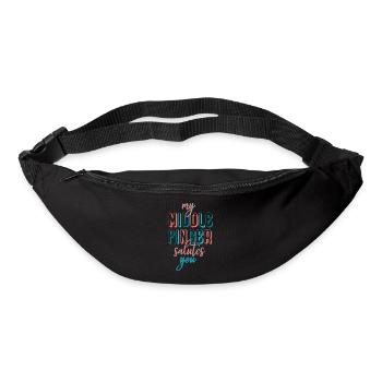 Mein Mittelfinger begrüßt dich - Gürteltasche - Schwarz - Vorne