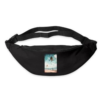 Beautiful dream beach painted in watercolor - Bum bag - black - Front