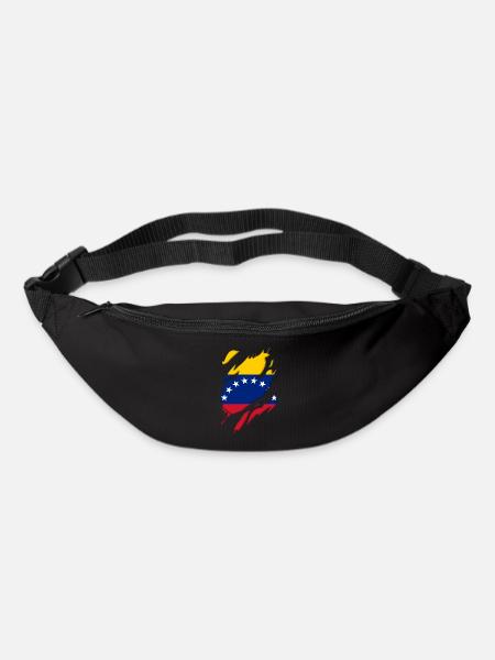 Venezuela Flagge zerrissenes Motiv - Gürteltasche - Schwarz