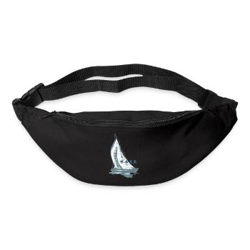 sailboat,sea,gift,maritim,cool,trend, - Bum bag - black - Front