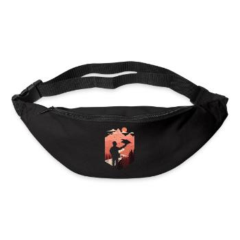 Falkner im Freien Design Falknerei Falken Falkner - Gürteltasche - Schwarz - Vorne