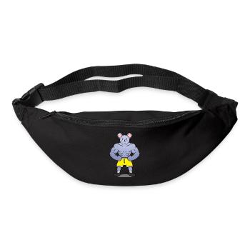 Muscular mouse - Bum bag - black - Front