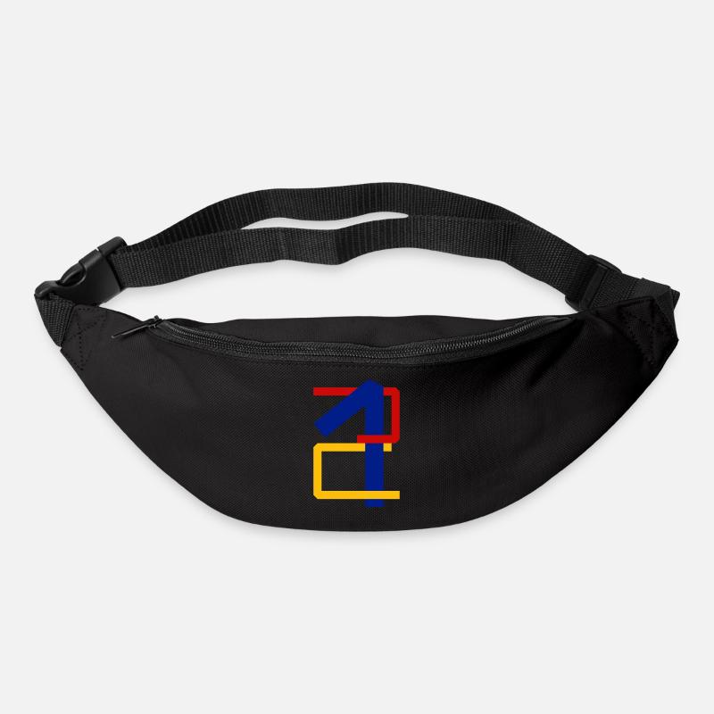 Zwölf kantig - Gürteltasche - Schwarz