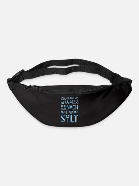 Sylt lustiger Spruch - Gürteltasche - Schwarz