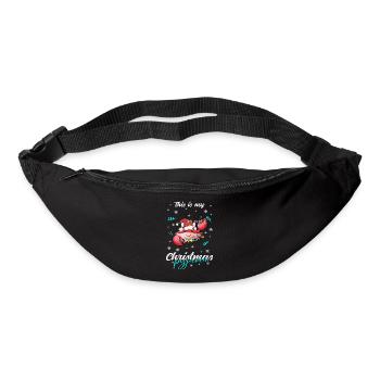 Krebs Pyjama Weihnachten Schlafen - Gürteltasche - Schwarz - Vorne