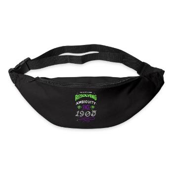 cycling writer literature funny reading happy - Bum bag - black - Front