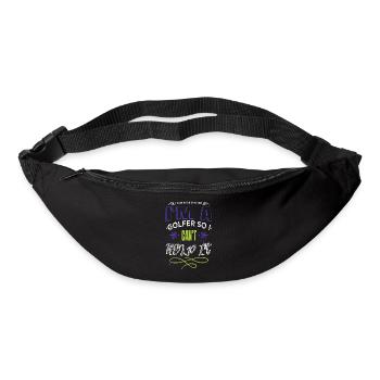 Golf Golf Clubs Geek Cadeau Drôles d’animaux Dictons - Sac banane - noir - Devant
