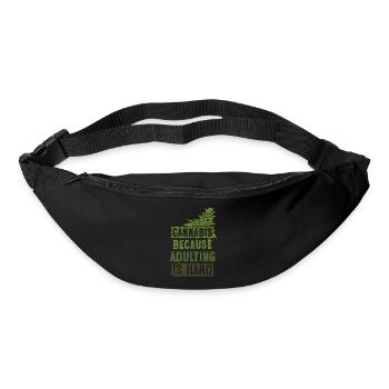 Cannabis because adulting is hard Bud Green - Bum bag - black - Front
