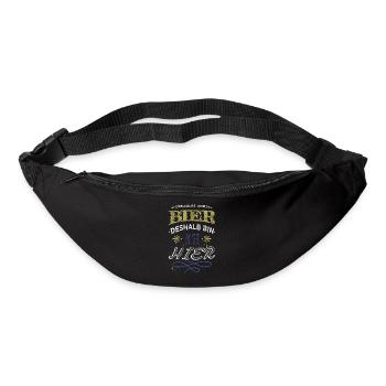 hopfen spaß humor lustiger spruch haustier - Gürteltasche - Schwarz - Vorne