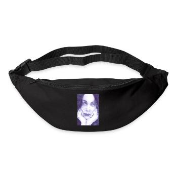 Woman's face - Bum bag - black - Front
