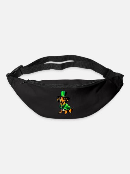 Hunde Dachshund Hundebesitzer Hund St Patricks Day - Gürteltasche - Schwarz