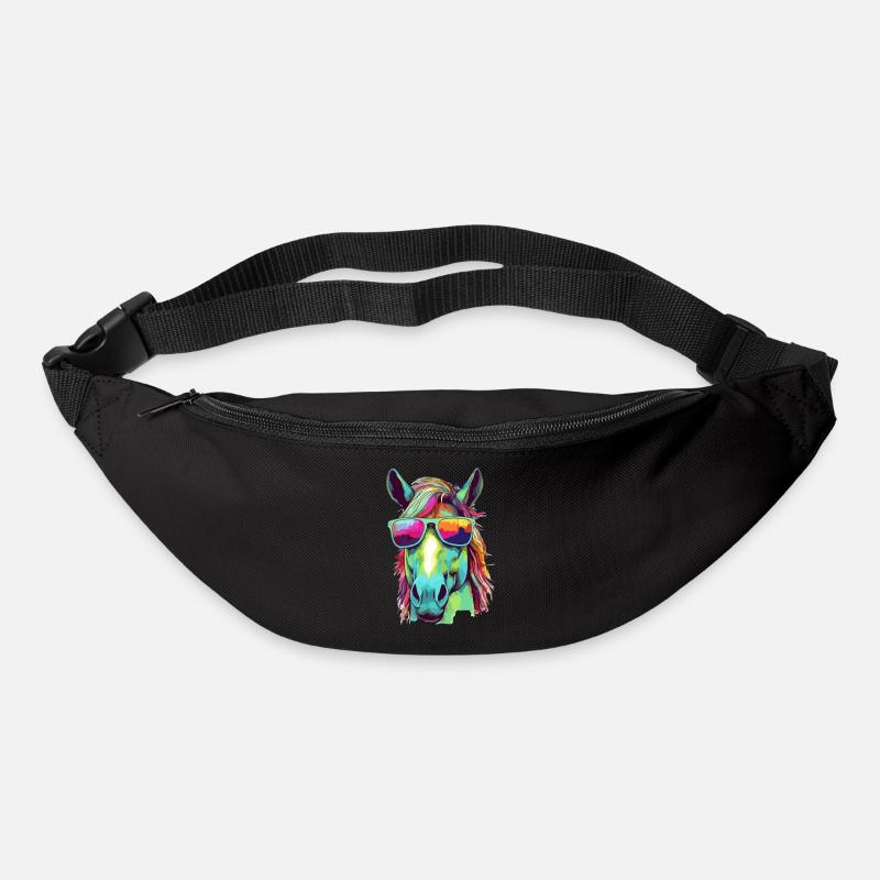 Eto das bebrillte Pferd - Gürteltasche - Schwarz