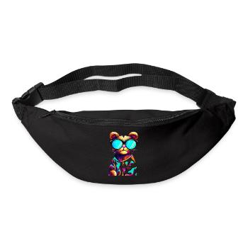 Chat cool - Sac banane - noir - Devant