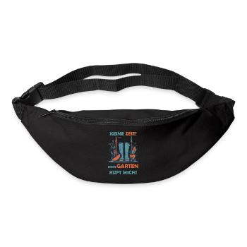 Keine Zeit! Mein Garten ruft mich! - Gürteltasche - Schwarz - Vorne