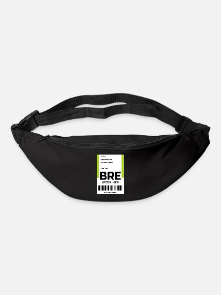 Flughafen Reise Etikett Aufkleber Bremen BRE - Gürteltasche - Schwarz