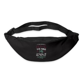 4th of july present animal lover beagle daddy - Bum bag - black - Front