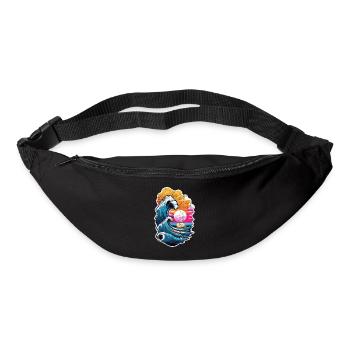 Welle - Sommer - Urlaub - Jahrgang - Gürteltasche - Schwarz - Vorne