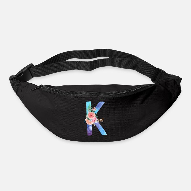 Buchstabe K Aquarell - Gürteltasche - Schwarz