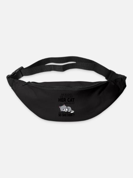 She Believed She Could but Her Cat was Asleep - Sac banane - noir