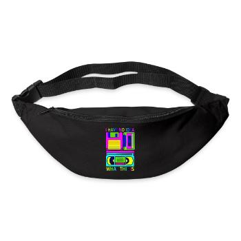 Music, Retro, Heavy Metal, Hard Rock, Punk, Vinyl, Pop - Bum bag - black - Front