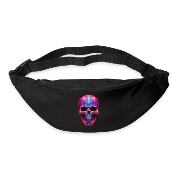 Crâne de néon 2 - Sac banane - noir - Devant