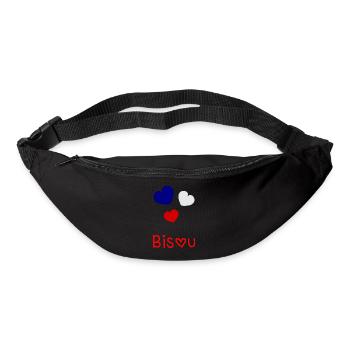 HERZ. HERZ. VALENTINSTAG. LIEBE. LIEBE. PAAR. - Gürteltasche - Schwarz - Vorne