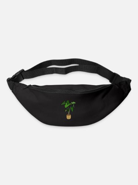 Zimmerpflanze - Gürteltasche - Schwarz