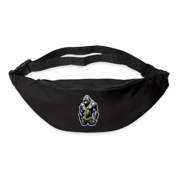 Gorilla mit Goldkette - Gürteltasche - Schwarz - Vorne