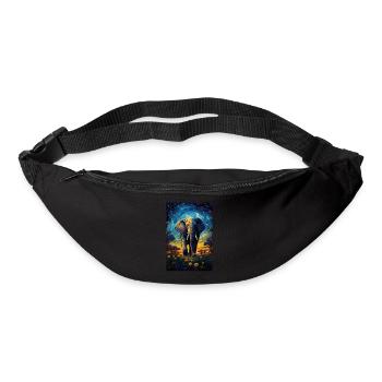 Éléphant - Sac banane - noir - Devant