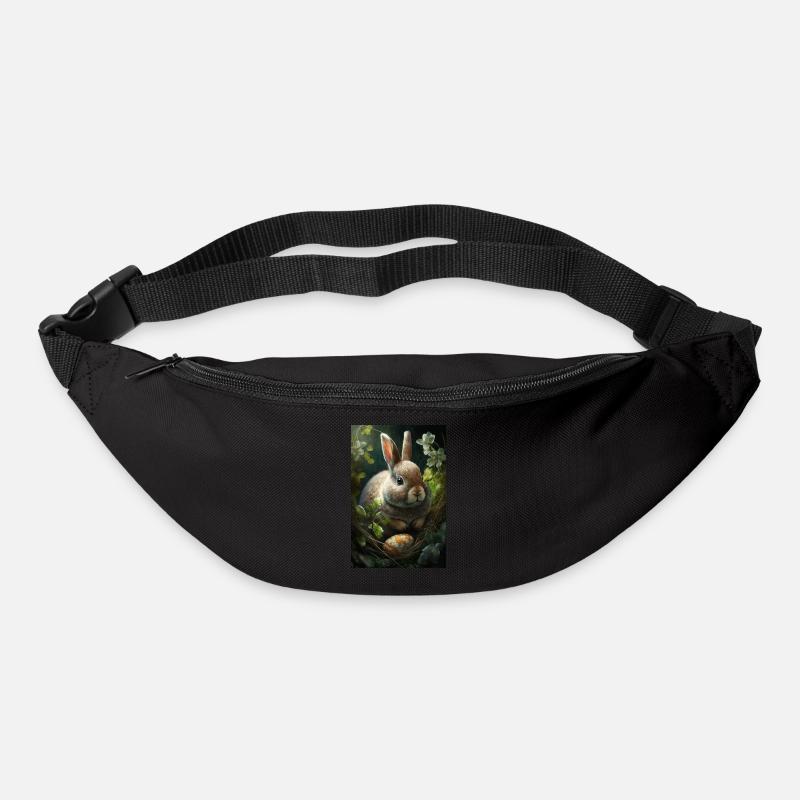 Hase - Gürteltasche - Schwarz