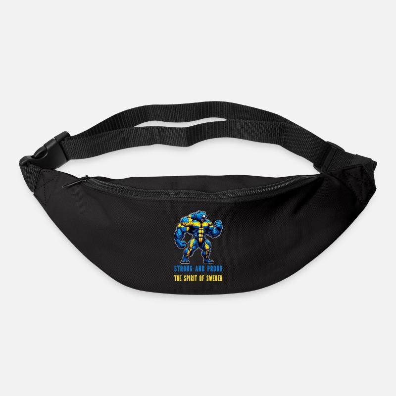 Stark und stolz Schweden Bär - Gürteltasche - Schwarz