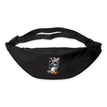 Süßes Zebra Schaukel Spielplatz Cartoon - Gürteltasche - Schwarz - Vorne