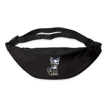 Metallic Chrom Elegance - Gürteltasche - Schwarz - Vorne