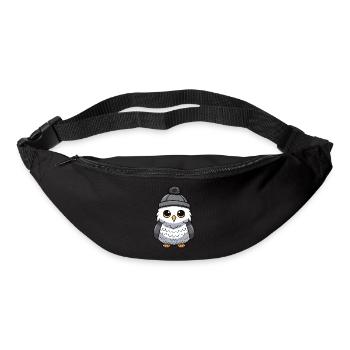 Eule Winter Comic Niedlich - Gürteltasche - Schwarz - Vorne