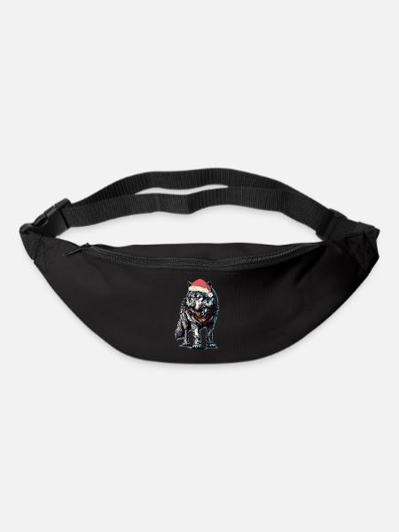 Père Noël Loup Loups Mystique - Sac banane - noir