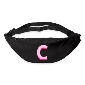Letter c pink pop and modern - Bum bag - black - Front