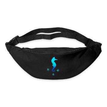 Seepferdchen blau Schwimmen lernen - Gürteltasche - Schwarz - Vorne