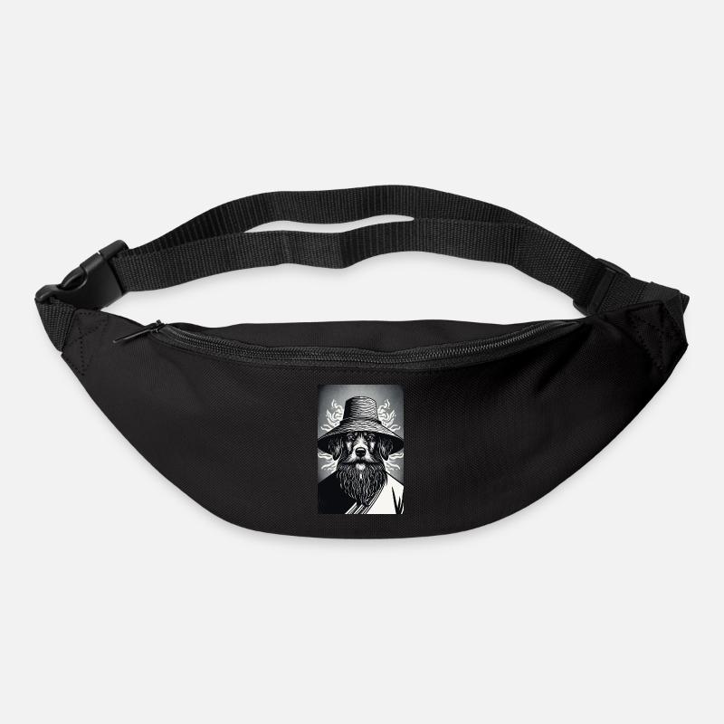 Le chien vigilant - Sac banane - noir