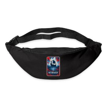 Norwegen Landschaft Flaggen Design - Gürteltasche - Schwarz - Vorne