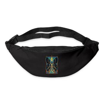Elektrisches geflügeltes Auge Engel Mensch Illustration - Gürteltasche - Schwarz - Vorne