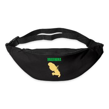 T-shirt Madinina carte Martinique - Sac banane - noir - Devant