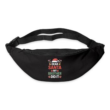 Dear Santa My Brother Did It - Bum bag - black - Front